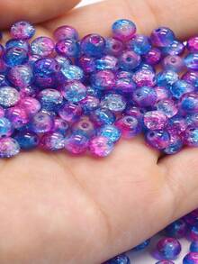 100pcs 6mm Glass Beads Suitable For DIY Crafting' - Multicolor - View 3