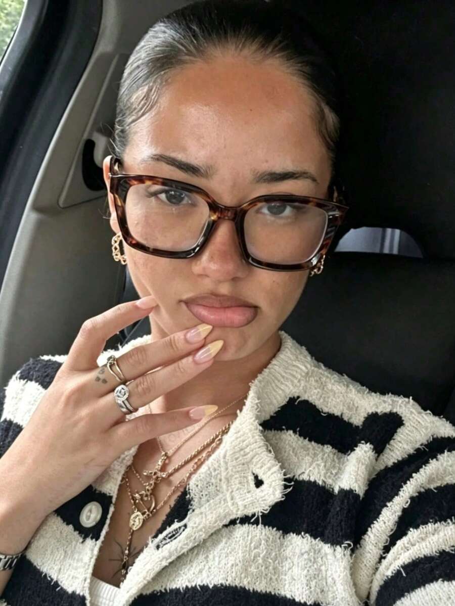 Women's Leopard Print Bohemian Style PC Square Large Frame Transparent Glasses, Suitable For All Seasons, Suitable For Daily Wear - Multicolor - View 1