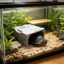 1Pc Turtles Hide In Shelters, And So Do Frogs, Pet Habitats And Practical Landscape Design, The Burrowing Animal Uses Plastic Materials For Its Shelter.Suitable For Turtles Hide In The House.6. - Multicolor - View 2