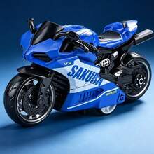 Children's Alloy Motorcycle Toy, Realistic Racing Motorcycle Model, Desktop Collectible Display Gift - Multicolor - View 13