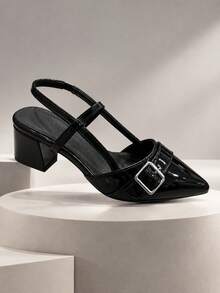 Women Heeled Sandals - Black - View 7