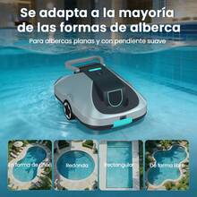 INSE C1 Cordless Automatic Robotic Pool Cleaner, Pool Floor Vacuum - Silver - View 9