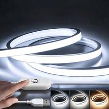 Acosh Neon Flexible Neon LED Strip Light, USB Interface, Touch Switch With Adjustable Brightness, Comes With Mounting Clips, Suitable For Indoor Decorative Patterns, Kitchen Lighting, Mirror Fill Light - Warm White - View 3