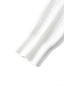 GRDR Men's Autumn/Winter Knit Sweater, Turn-Down Collar Solid Color Long Sleeve, Suitable For Summer Outings, Fashion Essential - White - View 7