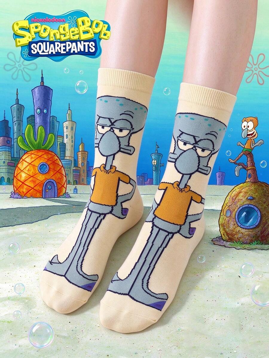 SpongeBob SquarePants 3/1 Par de Meias Femininas até a Panturrilha ...