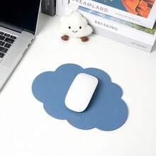 Mini Cloud Shape Office PU Leather Mouse Pad Business Travel Laptop Circle Mousepad Small Stitched Edge Mat Computer Game Table Mats Waterproof Anti-Slip Gaming Esports User Portable Keyboard Desk Mat - View 8