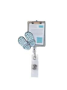 1/10pcs Doctor Nurse Retractable Badge Holder Keychain, Extendable ID Card Holder Spring Rope, Employee Badge Holder Card Sleeve, Gift For Friends, Family, Nurse Day - Multicolor - View 24