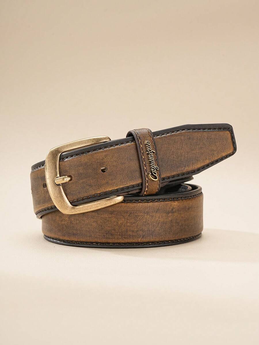 1pc Men's Vintage Western Style Belt, Jeans Belt - BH1279 - View 1