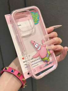 SpongeBob SquarePants 1pc Happy Pattern, Color Block 2-In-1 Shockproof Phone Case, TPU Material, Suitable As Holiday Gift, Compatible With Apple XS/XS Max/XR/11/12/13/14/15/16 Pro/Pro Max/14/15/16 Plus/17/18 Pro/18 Pro Max, Unisex - Multicolor - View 2