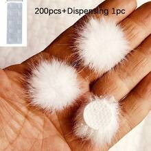 100pcs Faux Mink Fur Pom Poms, Plaid Design Pre-Cut Faux Fur, Ball Shaped, Handmade Pom Poms, Decorative Pom Poms, Soft Touch, Plaid Pattern Craft Material - Various - View 9