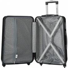 W WINGS حقيبة سفر WINGS KESTREL ذات هيكل صلب من مادة ABS+ مع 4 عجلات دوارة 360° وقفل رقمي ومقبض تلسكوبي – مقاس كابينة، متوسطة، كبيرة - رمادي غامق - مشاهدة 8