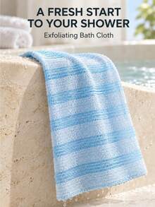 1pc African Style Matte Mesh Bath Towel Set, Long Bath Sponge, Back Exfoliating Scrub Cloth, Suitable For Cleaning Back Skin During Bathing, Unisex - Multicolor - View 9