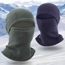 2 Pieces,Multi-Use Winter Thermal Protection Set, Balaclava Hood Mask + Touchscreen Knitted Gloves, Ideal For Ski, Run, Bike, Camping - A - View 4