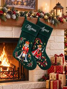 Personalized Nutcracker Christmas Stockings,Custom Family Stockings With Name,Monogrammed Stocking,Holiday Decorations ,2026 Christmas Gift - Multicolor - View 3