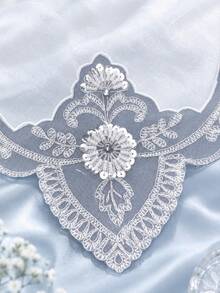 Personalized Bridal Handkerchief With Custom Name & Wedding Date, Elegant Lace Wedding Hanky, Keepsake Gift Box For Bride, Bridesmaids Gift - Multicolor - View 6