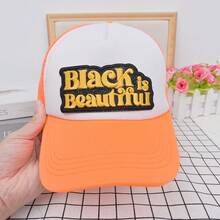 1pc Black Theme "Black Is Beautiful" Iron-On Patch, Suitable For Truck Driver Hats, Jackets, Bags, Backpacks, Essential Embroidery Decoration Patch For Small Business Startups - 1pcs-blc - View 6