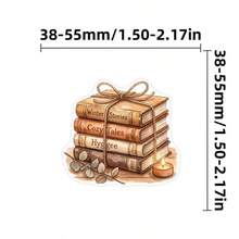 50pcs Cozy Winter Themed Stickers, Warm Fireplace & Holiday Scene Decals, Ideal For Journal Decor, Laptop Embellishment, Planner Decoration - one-size - View 2