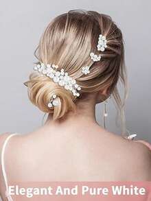 Mother Of The Bride Wedding Hair Accessories Silver 3 Hair Combs + 2 Hairpins,Haircomb - Multicolor - View 4