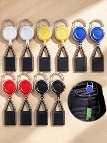 2/5/10pcs Retractable Lighter Clips, Multiple Colors Available, Lighter Keychain With Clip, Classic Lighter Case, Single Clip Design, Convenient And Practical, Colors Include Black, White, Red, Blue, Yellow, Green, Pink And Orange. - Multicolor - View 11