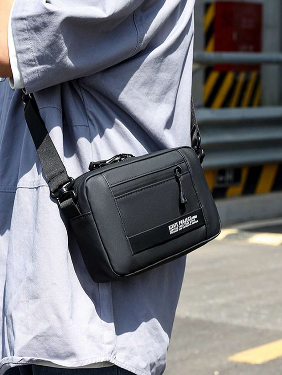 Autumn/Winter New Men's Business Casual Horizontal Small Square Crossbody Bag, Waterproof Oxford Fabric Material, Shoulder Bag
