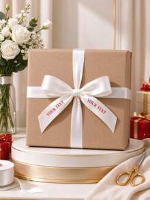 2/5/10/20/30/50/90m Customizable Text Ribbon, Personalized 1cm/1.5cm/2cm Wide Colorful Ribbon, Suitable For DIY Crafts, Bow Making, Wedding Decoration, Gift Wrapping And Party Decoration, Birthday Gift Wrapping - Red - View 8