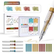 Languo 24pc Set (4 Pens + 20 Replacement Ink Cartridges), 5 Color Series, Colorful Pens, 0.5mm Nib, Perfect For Daily Writing, Office, Business Signing, Holiday Gift - Sets - View 2