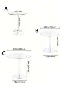 Clear Round Acrylic Display Stand, Desktop Riser Shelf, Cupcake Dessert Display Stand, Makeup Perfume Jewelry Storage Rack, Vanity Bathroom Kitchen Boutique Party Multi-Purpose Display Stand - Clear - View 7