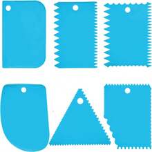 Clay Texture Scraper, Professional Clay Shaping Tool. Plastic 6-Piece Set In 6 Colors. Suitable For Clay Shaping, Clay Texture Smoothing, Plaster Mold Refinement, DIY Handicraft Production And Artistic Creation. - Multicolor - View 8