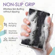 Double Sided Exfoliating Bath Brush, Rough Surface Body Scrub Pad For Dead Skin Removal, Shower Cleansing Exfoliator With Elastic Strap For Men & Women, With Or Without Hanging Strap Shipped Randomly - Multicolor - View 6