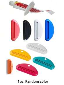 2pcs Set (1 Toothbrush Holder + 1 Random Color Toothpaste Squeezer Holder), Portable Transparent Toothbrush Box, Breathable Body, Prevents Toothbrush From Getting Dirty, Compact Size Saves Space, Suitable For Business Trips And Travel - Multicolor - View 9