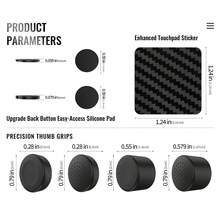 Silicone Anti-Slip Sweat Resistant Thumb Grips Kit For Valve Steam Controller 2026 / Steam Controller 2, Carbon Fiber Touchpad Stickers, 1.5mm & 2mm Back Button Silicone Pads, Ergonomic Texture Grip, Game Controller Gaming Accessories - View 11