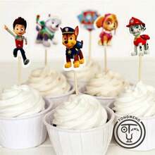 Paw Patrol Birthday Cake Decoration Set, Cartoon Cake Toppers, Birthday Party Supplies - Multi-color - View 6