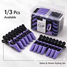 1/3Pcs Alligator Hair Sectioning Clips, Non-Slip Teeth Crocodile Hair Clips, Durable Plastic Salon Hair Clips For Hair Dyeing, Perming, Styling, Hairdresser DIY Home Use, Beauty Tool Gift - Multicolor - View 4