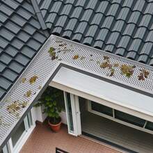 Gutter Guard, 152mm Width, Aluminum Leaf Filter DIY Gutter Cover, 52 PCS 528cm Total Length, 4mm Hole Diameter & 0.5mm Thick Fits Any Roof Or Gutter Type - 52 Pcs - View 9