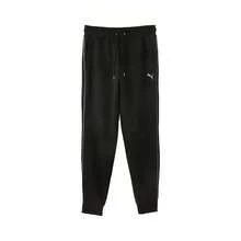 Puma Men's Slim Fit Spring/Autumn Casual Sports Embroidered Logo Soft Cuffed Tapered Knit Long Pants 68608301 - Black - View 1
