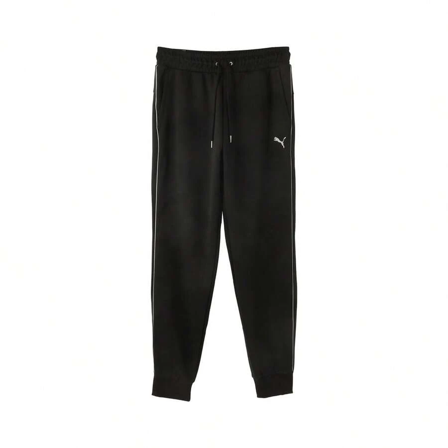 Puma Men's Slim Fit Spring/Autumn Casual Sports Embroidered Logo Soft Cuffed Tapered Knit Long Pants 68608301 - Black - View 1