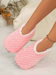 RALSWNAY Women's Soft Comfortable Indoor Flat Breathable Casual House Slippers - Pink - View 3