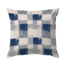 4pcs/1pc Blue Gray Square Abstract Grid Pattern Pillow Case, Single-Sided Printed Pillow Cover, Suitable For Living Room Bedroom Home Decor, All Season Pillow Case - Multicolor - View 17