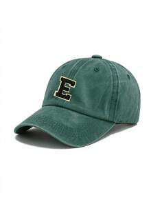 1pc Unisex Printed Washed Distressed Baseball Cap, Soft Adjustable Trucker Hat, Suitable For Women And Men, Gift, Summer, Beach, Vacation, Travel, Sports Street Style - Dark Green - View 11