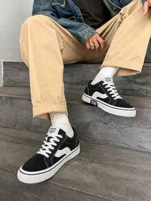 Men Canvas Shoes - Black - View 2