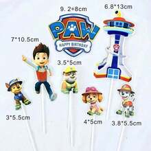 Paw Patrol Birthday Cake Decoration Set, Cartoon Cake Toppers, Birthday Party Supplies - Multi-color - View 7