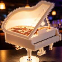 Creative Piano 2D Decor Music Box Birthday Gift Minimalist Style Home Decoration Ornament - 1PC - View 2