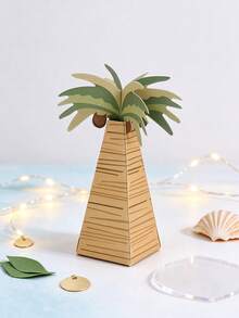 15/6pcs Coconut Tree Gift Boxes, Palm Tree Candy Boxes, Hawaiian Party Decoration Gift Boxes, Theme Party Gift Boxes, Summer Theme Party Supplies - Multiple Styles - View 7