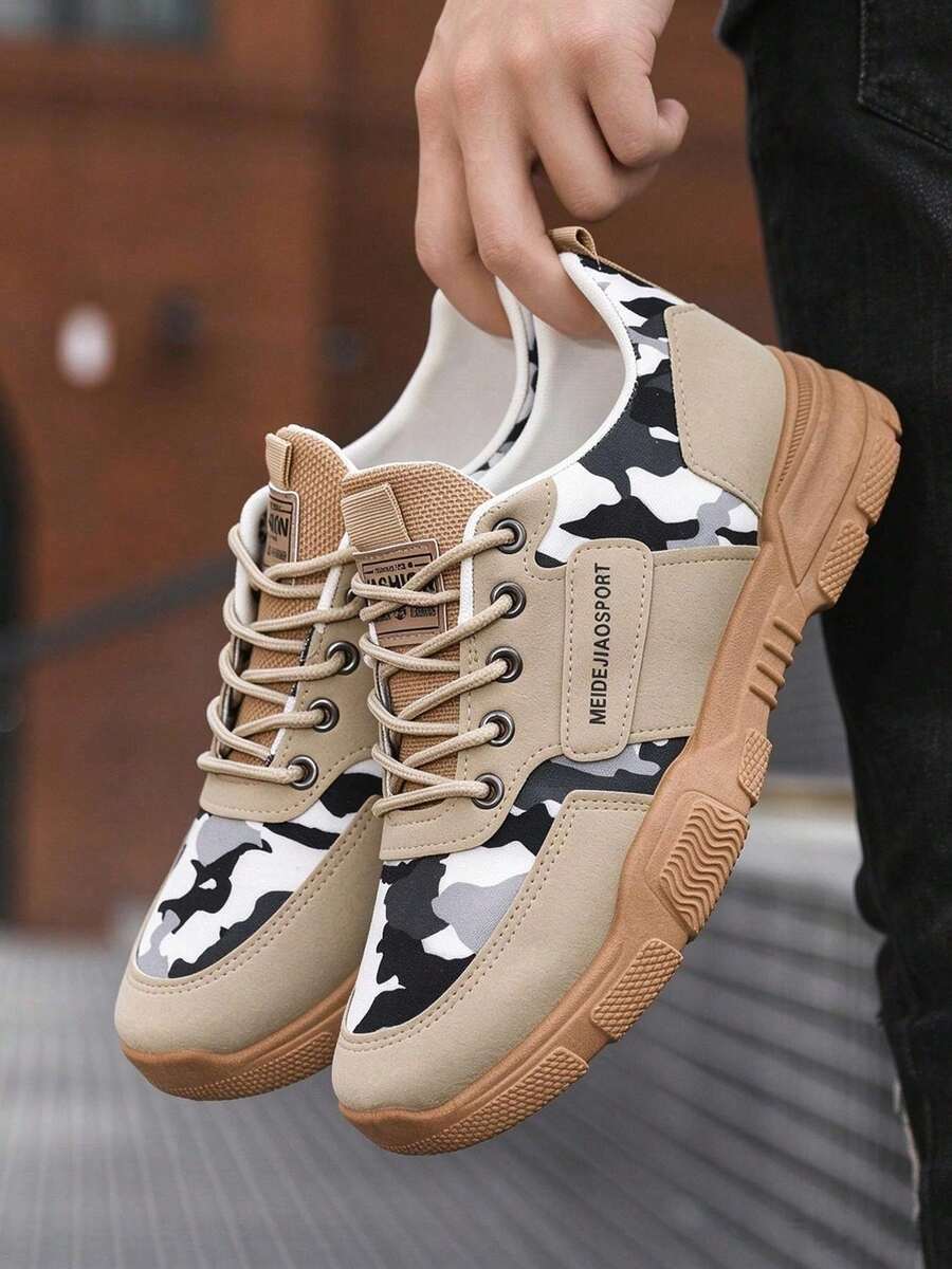 Men Sneakers - Khaki - View 1