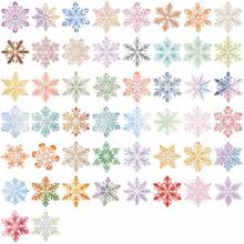 50pcs Colorful Snowflakes Stickers For Adults Teens Sticker Enthusiasts Scrapbooking Journaling Seals And Stickers Add A Fun Touch To Your Devices! - Multicolor - View 4