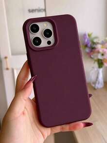 溝槽按鈕高品質液態矽膠手機殼，適用於 iPhone 18 Pro Max 17 16 15 14 13 12 11 Pro Max，柔軟蠟感觸感親膚 - 櫻桃紅 - 查看 5