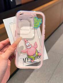 SpongeBob SquarePants 1pc Happy Pattern, Color Block 2-In-1 Shockproof Phone Case, TPU Material, Suitable As Holiday Gift, Compatible With Apple XS/XS Max/XR/11/12/13/14/15/16 Pro/Pro Max/14/15/16 Plus/17/18 Pro/18 Pro Max, Unisex - Multicolor - View 1