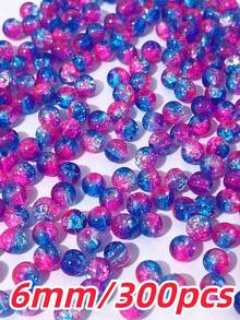 100pcs 6mm Glass Beads Suitable For DIY Crafting' - Multicolor - View 10