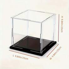 1pc Transparent Acrylic Display Box, Multiple Sizes, Plastic Assembly Dust-Proof Display Box With Matte Black Base, Suitable For Action Figures, Collectibles, Souvenirs, Statues, Models - A - View 21