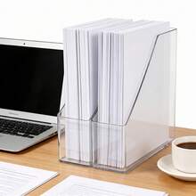 透明壓克力文件收納架 1/2/4件組 桌面文件架 適用 A4 紙張、筆記本、信封、雜誌、辦公文件與學習資料 極簡開放式設計 適合居家書桌、辦公室、書房與學習區 - 多色 - 查看 7